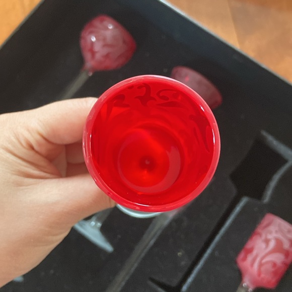 Michael Weems frosted etched glass set of 6 - Picture 7 of 11